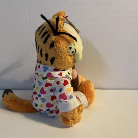 Vintage 10" TY Beanie Baby GOODNIGHT GARFIELD with Pooky Plush Tag Valentine - Picture 13 of 15
